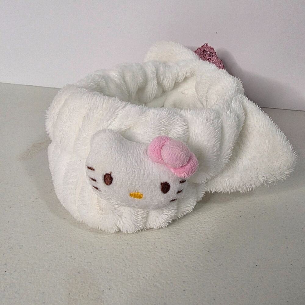 Hello Kitty Plush Spa Headband Sanrio Kawaii Makeup Hair Band Face Wash Cute